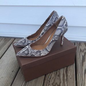 Coach Teddie Snake Printed Stilettos